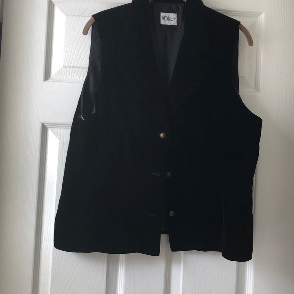 Black velvet vest